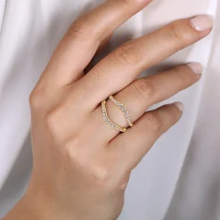 Hot Gabriel & Co. 14K Yellow Gold Diamond Ring Enhancer - 0.5 ct