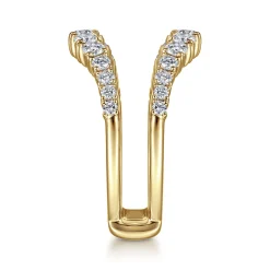 Best Gabriel & Co. 14K Yellow Gold Diamond Ring Enhancer - 1.01 ct