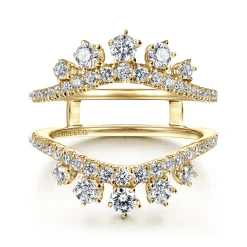 Clearance Gabriel & Co. 14K Yellow Gold Diamond Ring Enhancer - 1 ct