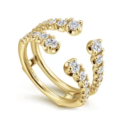 New Gabriel & Co. 14K Yellow Gold Diamond Ring Enhancer - 0.85 ct