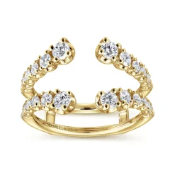 New Gabriel & Co. 14K Yellow Gold Diamond Ring Enhancer - 0.85 ct