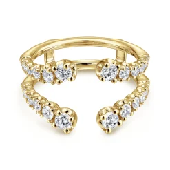 New Gabriel & Co. 14K Yellow Gold Diamond Ring Enhancer - 0.85 ct