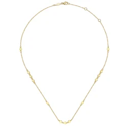 Sale Gabriel & Co. 14K Yellow Gold Diamond Shaped Disc Station Necklace