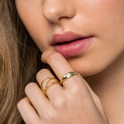 Gabriel & Co. 14K Yellow Gold Diamond Signet Ring