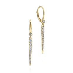 Sale Gabriel & Co. 14K Yellow Gold Diamond Spike Drop Earrings