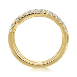 New Gabriel & Co. 14K Yellow Gold Diamond Spikes Wrap Ladies Ring