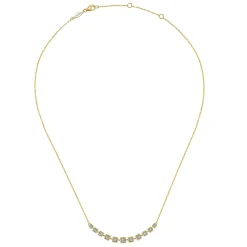 Gabriel & Co. 14K Yellow Gold Diamond Squares Necklace