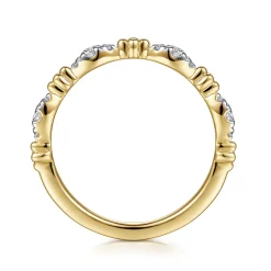 Discount Gabriel & Co. 14K Yellow Gold Diamond Stackable Ring 0.2ct-Bujukan