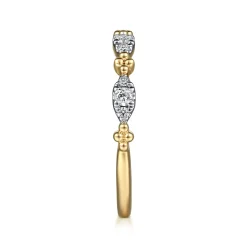 Discount Gabriel & Co. 14K Yellow Gold Diamond Stackable Ring 0.2ct-Bujukan