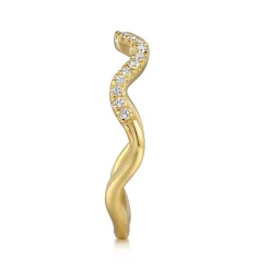 Hot Gabriel & Co. 14K Yellow Gold Diamond Stackable Ring