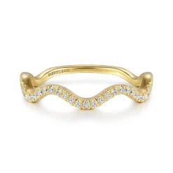 Hot Gabriel & Co. 14K Yellow Gold Diamond Stackable Ring