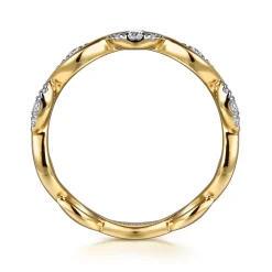 Discount Gabriel & Co. 14K Yellow Gold Diamond Stackable Ring 0.21ct
