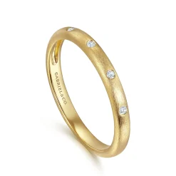 Outlet Gabriel & Co. 14K Yellow Gold Diamond Stackable Ring 0.04ct