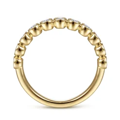 Hot Gabriel & Co. 14K Yellow Gold Diamond Stackable Ring