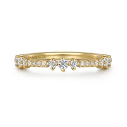 Clearance Gabriel & Co. 14K Yellow Gold Diamond Stackable Ring 0.24ct