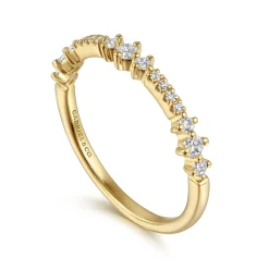 Clearance Gabriel & Co. 14K Yellow Gold Diamond Stackable Ring 0.24ct