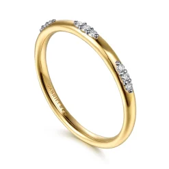New Gabriel & Co. 14K Yellow Gold Diamond Stackable Ring