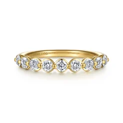 Clearance Gabriel & Co. 14K Yellow Gold Diamond Stackable Ring