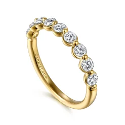 Clearance Gabriel & Co. 14K Yellow Gold Diamond Stackable Ring