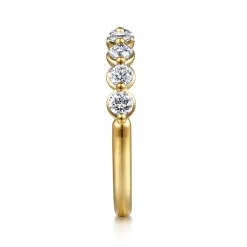 Clearance Gabriel & Co. 14K Yellow Gold Diamond Stackable Ring