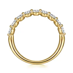Clearance Gabriel & Co. 14K Yellow Gold Diamond Stackable Ring