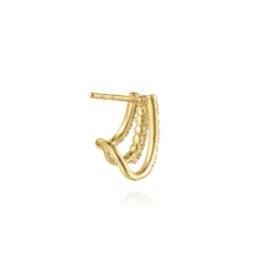Clearance Gabriel & Co. 14K Yellow Gold Diamond Stacked J Hoop Earrings