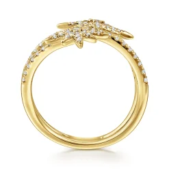 Online Gabriel & Co. 14K Yellow Gold Diamond Starburst Wrap Ladies Ring