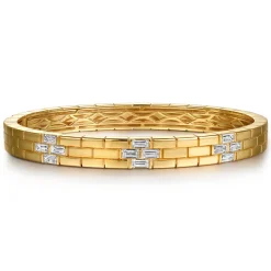 Online Gabriel & Co. 18K Yellow Gold Diamond Station Bangle Bracelet