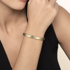 Online Gabriel & Co. 18K Yellow Gold Diamond Station Bangle Bracelet
