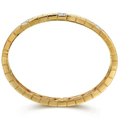 Online Gabriel & Co. 18K Yellow Gold Diamond Station Bangle Bracelet