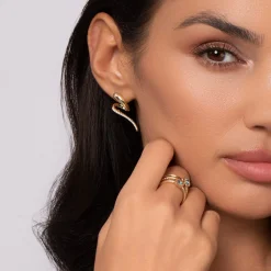 Outlet Gabriel & Co. 14K Yellow Gold Diamond Stud Drop Earrings