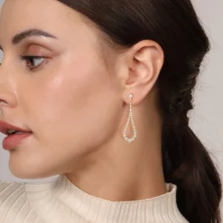 Sale Gabriel & Co. 14K Yellow Gold Diamond Stud Drop Earrings