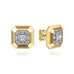 Gabriel & Co. 14K Yellow Gold Diamond Stud Earrings