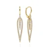 Sale Gabriel & Co. 14K Yellow Gold Diamond Teardrop Earrings with Center Drops