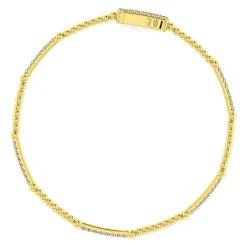New Gabriel & Co. 14K Yellow Gold Diamond Tennis Bracelet-Bujukan