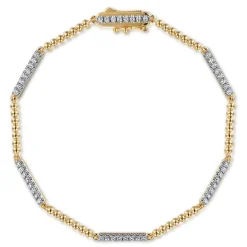 New Gabriel & Co. 14K Yellow Gold Diamond Tennis Bracelet-Bujukan
