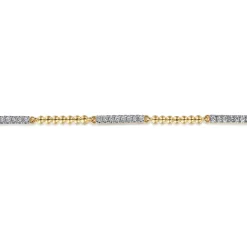 New Gabriel & Co. 14K Yellow Gold Diamond Tennis Bracelet-Bujukan