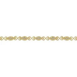 Outlet Gabriel & Co. 14K Yellow Gold Diamond Tennis Bracelet