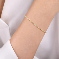 Clearance Gabriel & Co. 14K Yellow Gold Diamond Tennis Bracelet