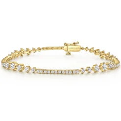Best Gabriel & Co. 14K Yellow Gold Diamond Tennis Bracelet