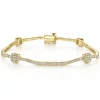 Online Gabriel & Co. 14K Yellow Gold Diamond Tennis Bracelet with Diamond Cube Stations