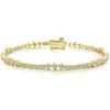 Best Gabriel & Co. 14K Yellow Gold Diamond Tennis Bracelet