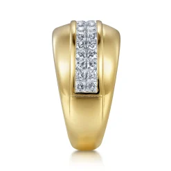Online Gabriel & Co. 14K Yellow Gold Diamond Wide Band Ring