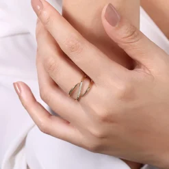 Online Gabriel & Co. 14K Yellow Gold Diamond Wrap Ring