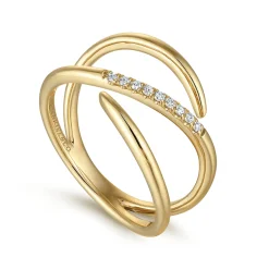 Online Gabriel & Co. 14K Yellow Gold Diamond Wrap Ring
