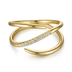 Online Gabriel & Co. 14K Yellow Gold Diamond Wrap Ring