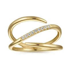 Online Gabriel & Co. 14K Yellow Gold Diamond Wrap Ring