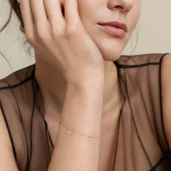 Gabriel & Co. 14K Yellow Gold Diamond XOXO Bracelet