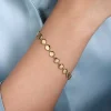 Gabriel & Co. 14K Yellow Gold Disc Station Tennis Bracelet