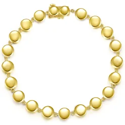 Gabriel & Co. 14K Yellow Gold Disc Station Tennis Bracelet